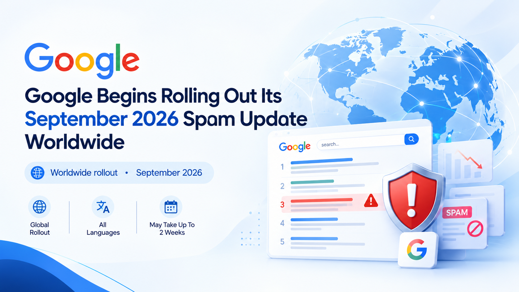 Google Begins Rolling Out Its September 2026 Spam Update Worldwide